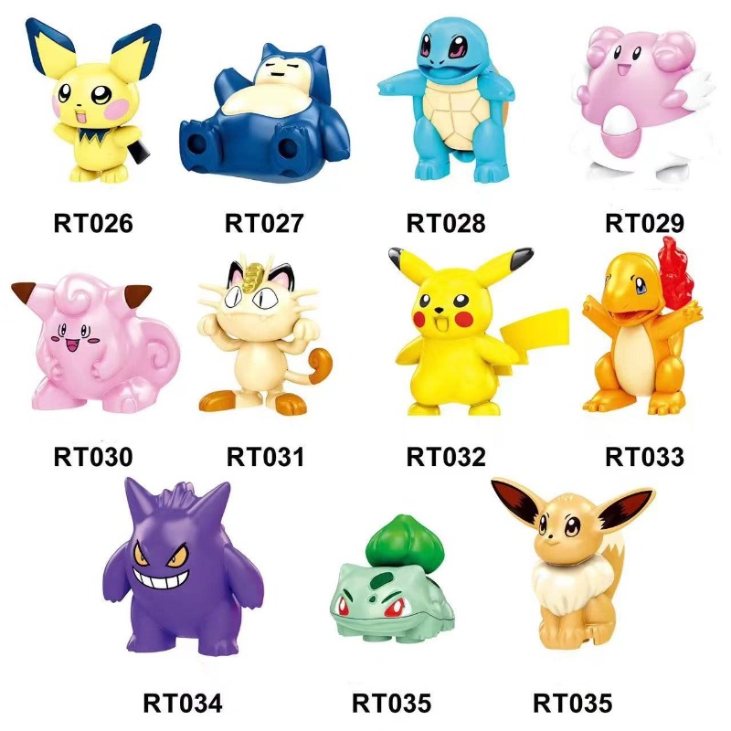 Lego Set Creator - Pokémon montagem brinquedo anime minifigura blocos