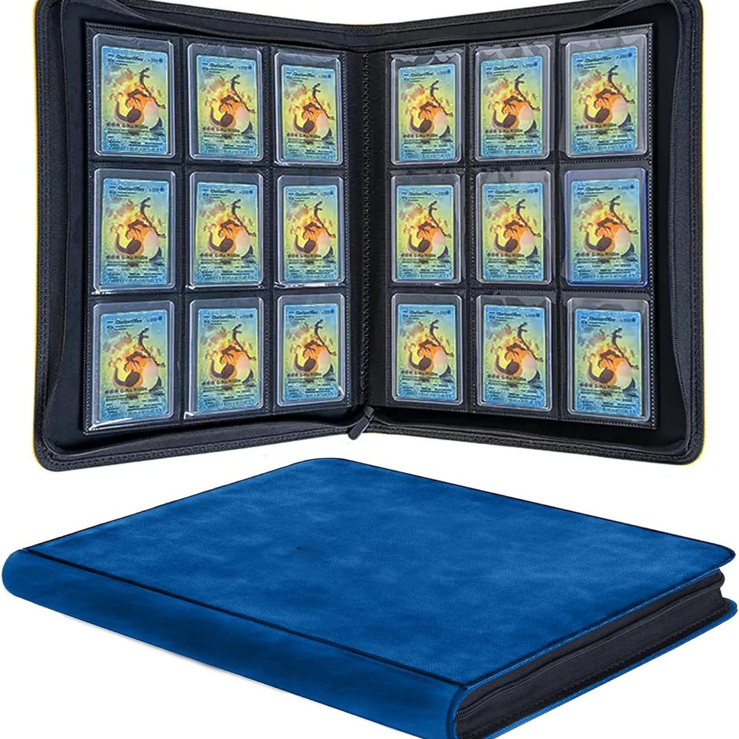 Pokemon Binder Card - Pasta de cartão tcg de camurça