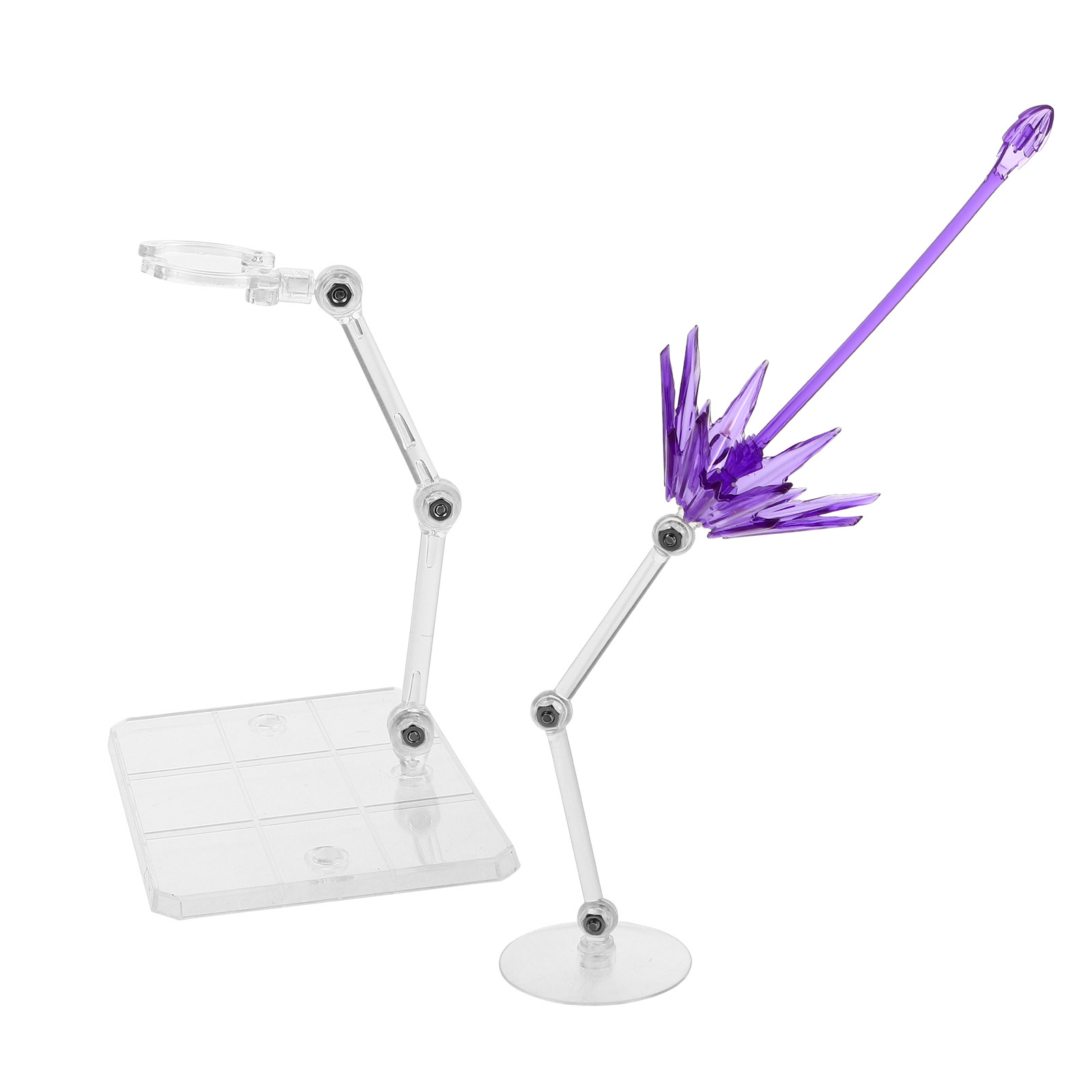Action Figure Stand - 2 Peças de Suportes Transparentes para