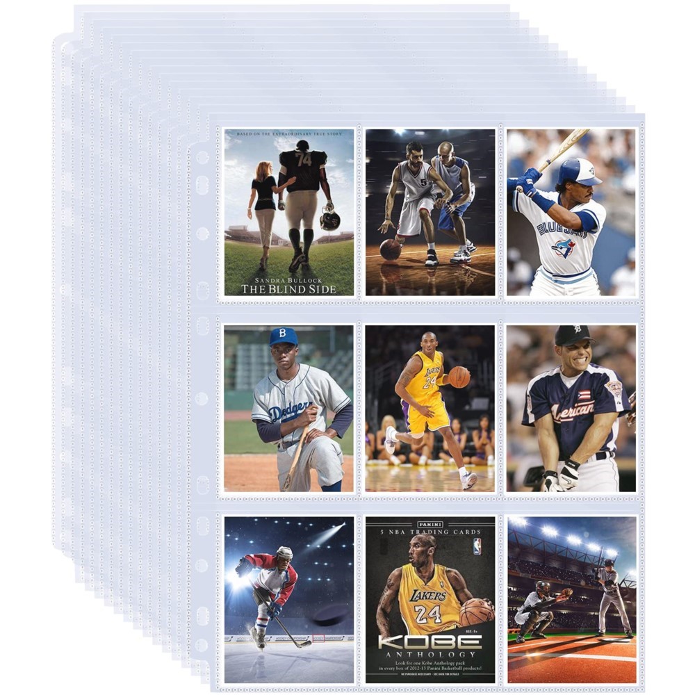Pokemon Binder Card - 50 Folhas de Protetores de Cartas