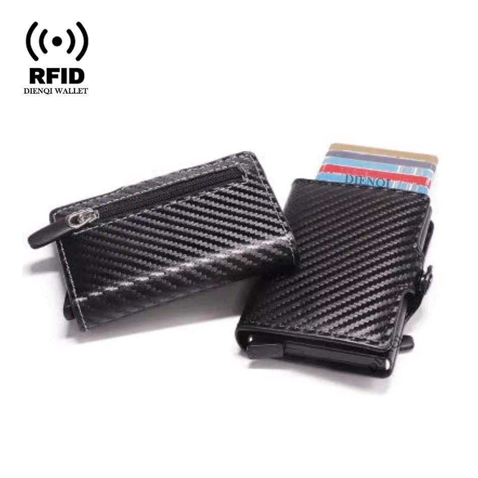 Card Top Loader - Carteira de fibra de carbono para