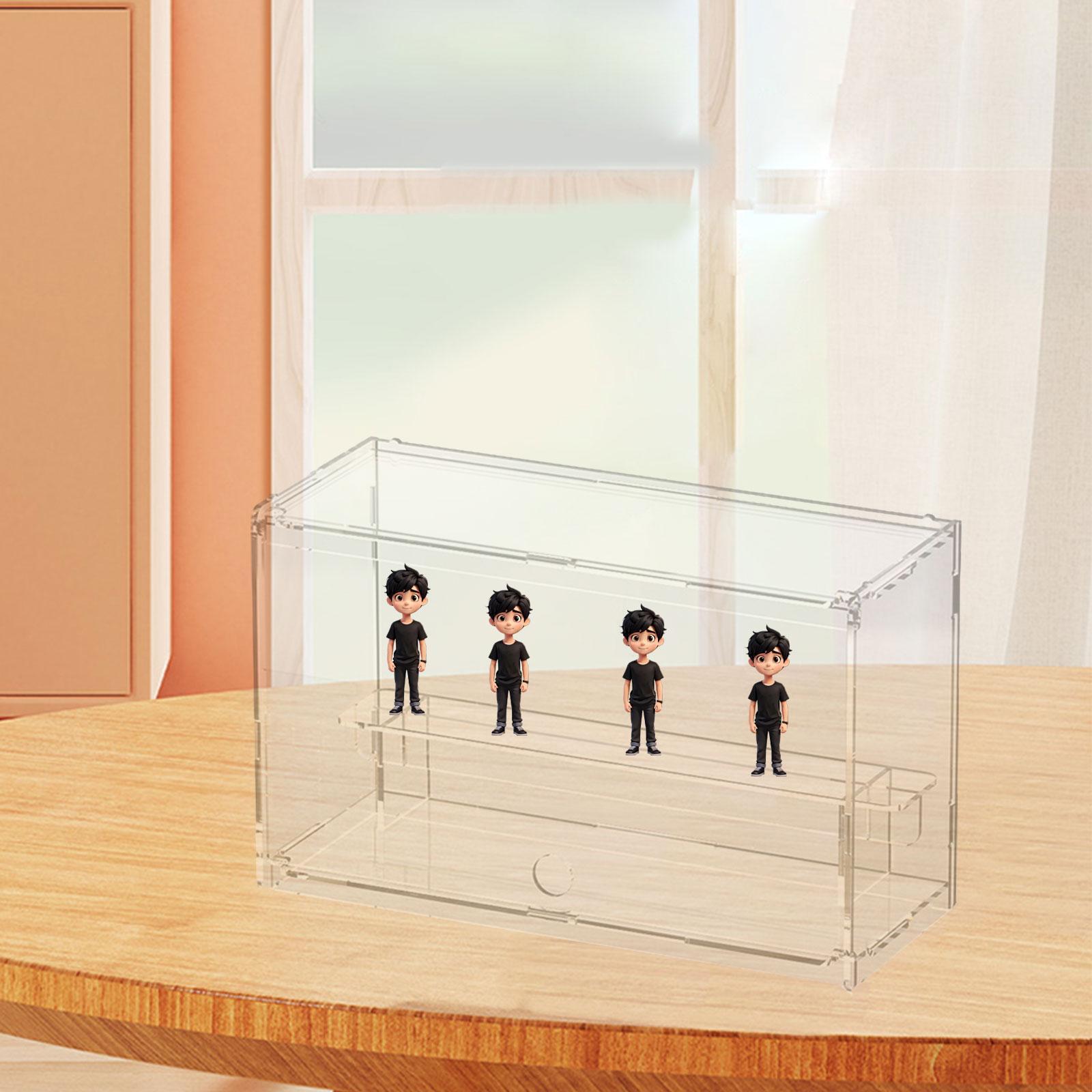 Action Figure Stand - Vitrine transparente modelo vitrine com prateleira