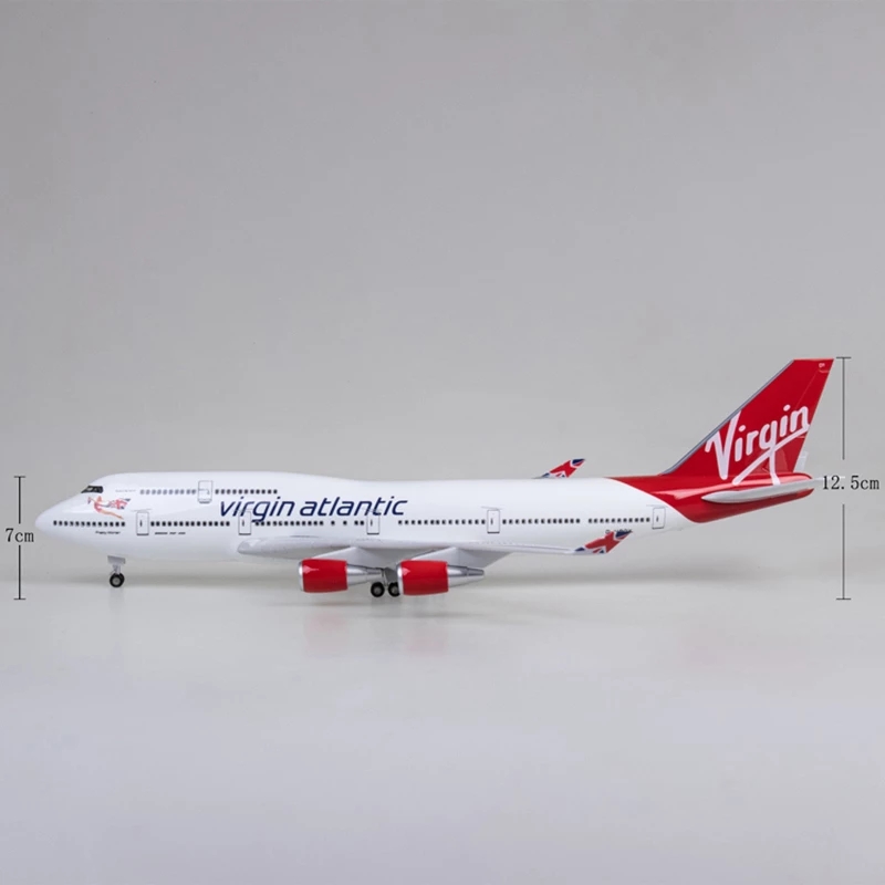 Modelo de Avião B747 da Virgin - Model Airplane Plastic avaliação e preço
