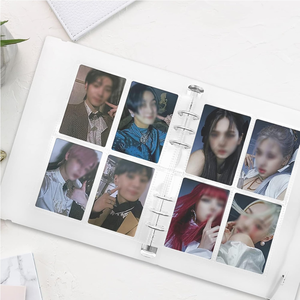 4 bolsos cartão de foto mangas - Trading Card Binder avaliação e preço