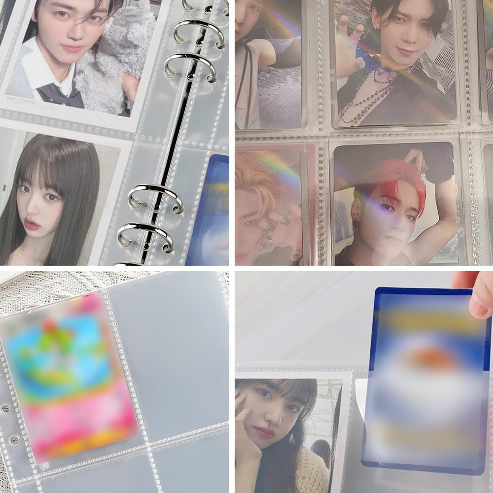 4 bolsos cartão de foto mangas - Trading Card Binder avaliação e preço