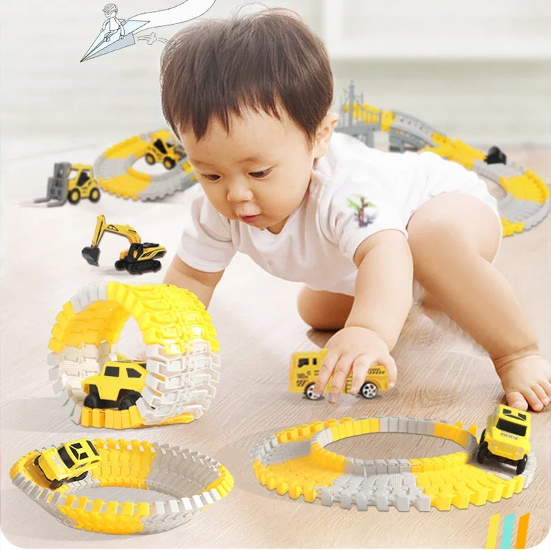 137-467 pçs crianças pista elé - Hot Wheels Car Track Sets avaliação e preço