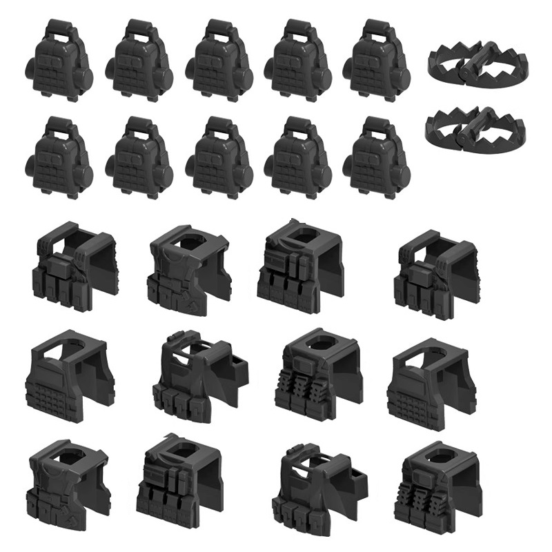 Moc armadura militar colete tá - Lego Minifigure Holder avaliação e preço